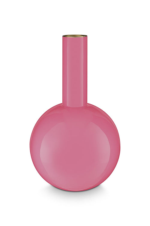Pip Studio - Bloemenvaas - Donker Roze - Metaal - 19x33cm