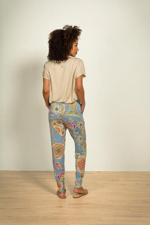 Pip Studio - Bobien Long Pajama Pants Women - Matata - Blue - M - vtwonen shop