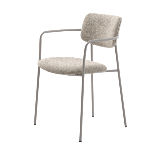 Olivine Chase Metalen Eetkamerstoel Lichtgrijs Gemêleerd - vtwonen shop