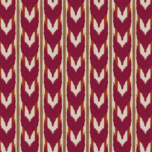 Catchii Behang Maison Artisan Ikat bordeaux - vtwonen shop