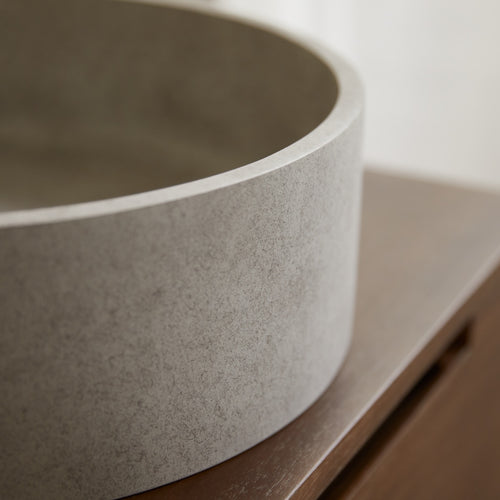 Tikamoon Ronde waskom in grijs beton ∅ 39 cm - Grijs
