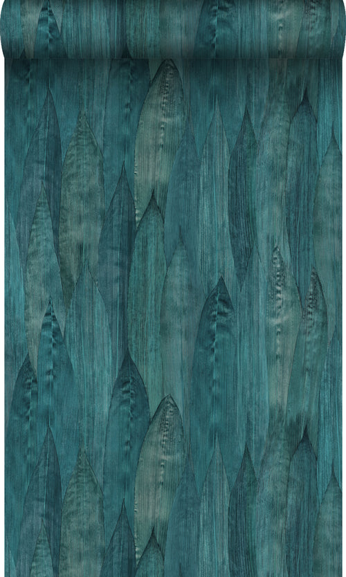 Origin Wallcoverings eco-texture vliesbehang bladeren zeegroen - 53 cm x 10,05 m - 347368 - vtwonen shop