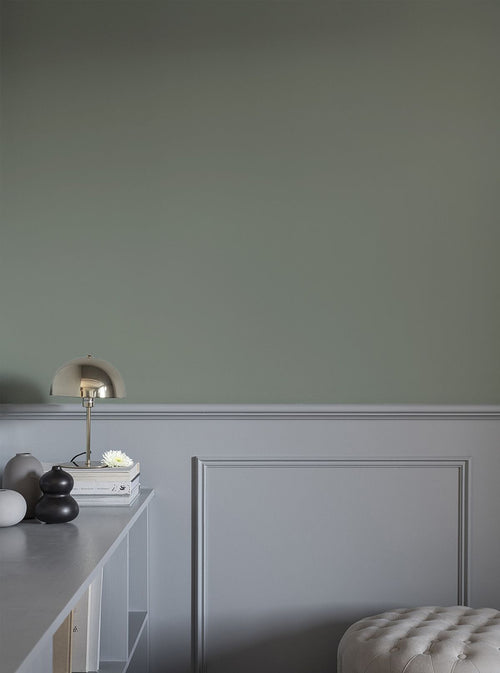 Duro Wallpaper behang effen vergrijsd groen - 53 cm x 10.05 m - 662225 - vtwonen shop