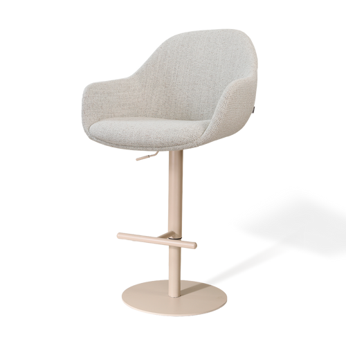 Nolon Niva-Mae tulp barkruk beige gemêleerd verstelbaar - beige poten