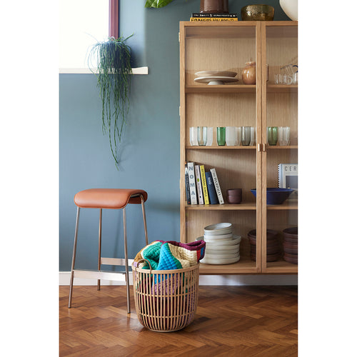 Hübsch manden Hickory - bamboe - ø34xh33, ø39xh36cm - vtwonen shop