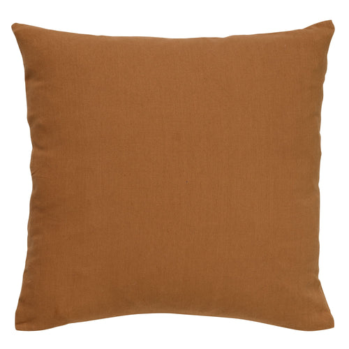 JAMES - Kussenhoes 45x45 cm - duurzaam katoen - effen kleur - Tobacco Brown - bruin