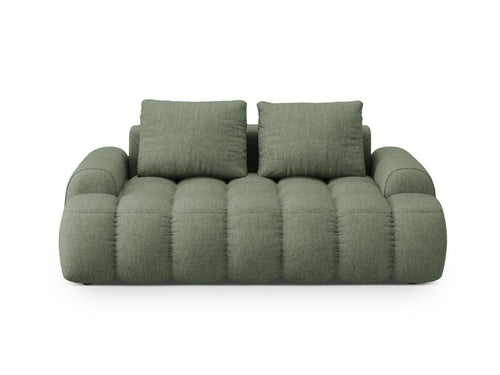 Cosmopolitan Design Bank Linz 2-zits, structurele stof donker olijfgroen - 100x175x84cm
