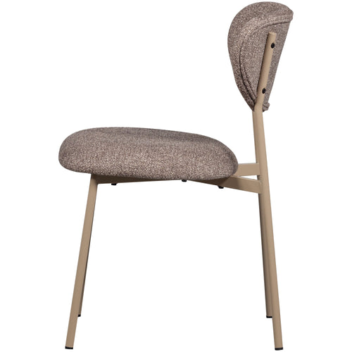WOOOD eetkamerstoelen Valor - Polyester - Zand- Set van 2