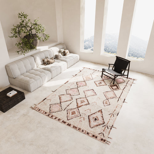 Vloerkleed MOMO Rugs Tribe Ivory Pink 250x350 cm