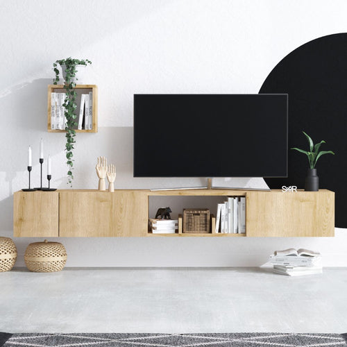 Calicosy - AVIOR TV-meubel - Licht hout - 32x180x25 cm