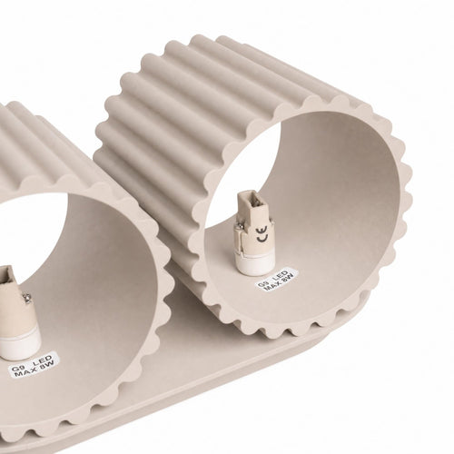 Sollux Lighting Wandlamp AURA 2 taupe G9 - 21x12x10cm
