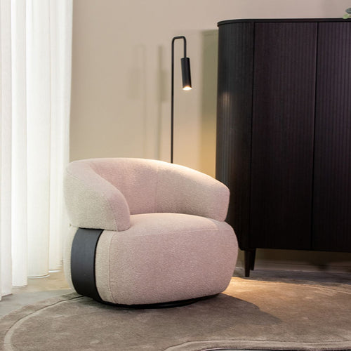 LABEL51 Fauteuil Valenza - Naturel/Zwart - Draaibaar - vtwonen shop