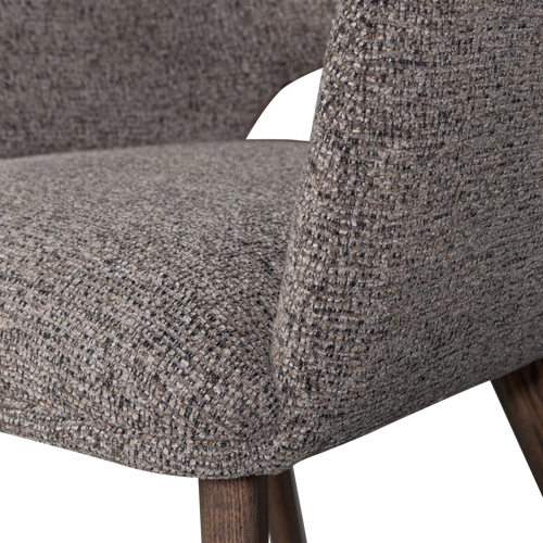 WOOOD eetkamerstoelen houten bruinen poot Murat - Taupe - Set van 2 - vtwonen shop