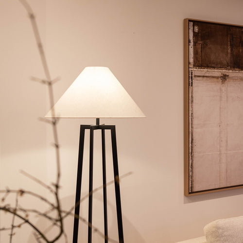 Atmooz vloerlamp Leoni - zwart - Ø 55 x H 170 cm - E27
