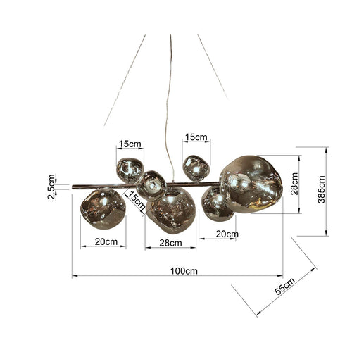Kare Design Hanglamp Burbuja chroom