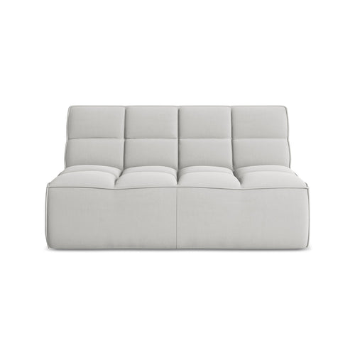 LaMiaSofa Tweezits modulaire bank Belluno - velours - zilver - 160x93x75