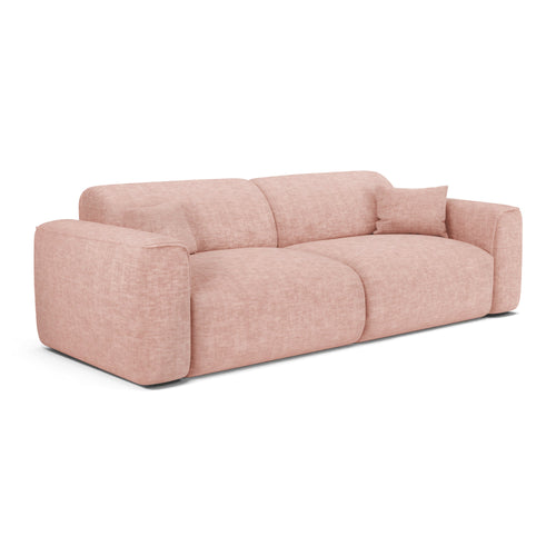 Sia Home - Rechte bank YUMA - Fluweel met structuur - Vintage roze - 240cm - vtwonen shop