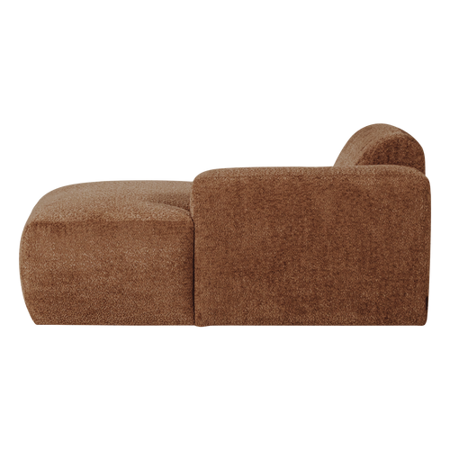 WOOOD chaise longue bank rechts Mojo Base - Wollig - R.bruin - 74x112x162