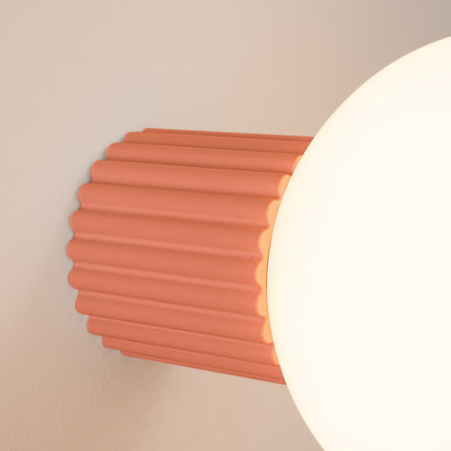 Sollux Lighting Wandlamp HALO perzik IP44 - 12x17x12cm