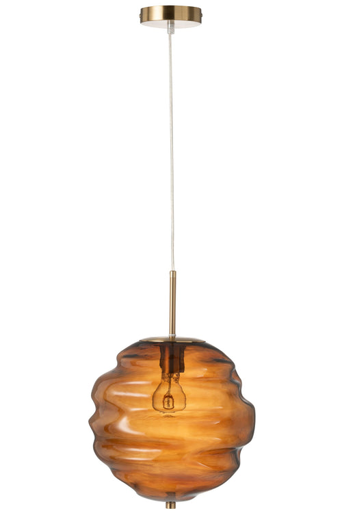 J-Line hanglamp - glas - bruin