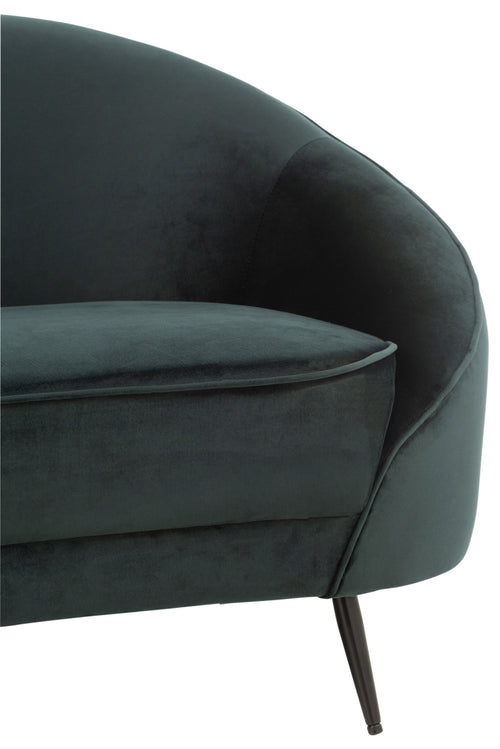 J-Line sofa Elisabeth - textiel/metaal - groen