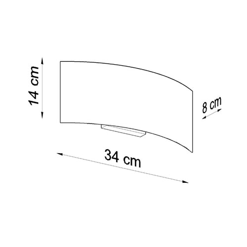Sollux Lighting Wandlamp MAGNUS wit - 34x8x14cm