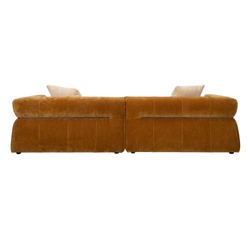 Dutchbone Hodge Bank met Chaise Longue Rechts Okergeel