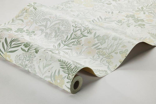 Borastapeter behang veldbloemen licht roze en groen - 53 cm x 10.05 m - 660350 - vtwonen shop