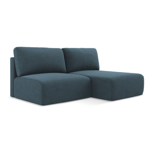 LaMiaSofa hoekbank rechts Ostia - textuurstof - jeans - 210x149x79