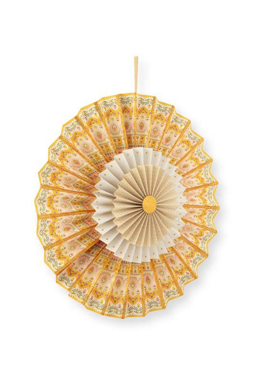 Pip Studio Rosette - Papier - Decoratie - Geel - 40cm