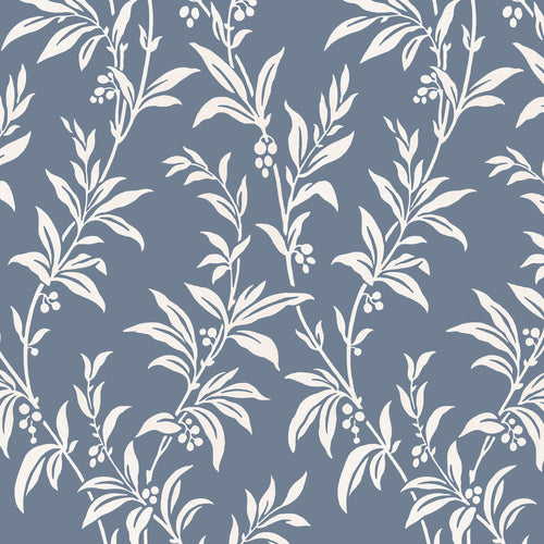 Laura Ashley Vliesbehang - Paxford Leaves Dark Seaspray