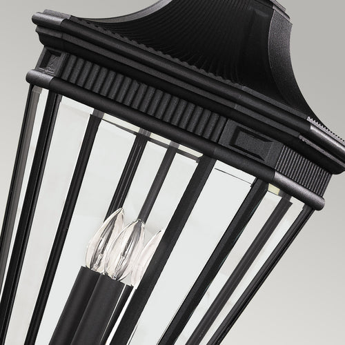 Elstead Cotswold Lane - 3-lichts grote buitenketting lantaarn zwart, E14