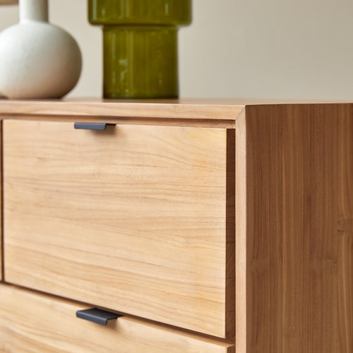 Tikamoon Massief teakhouten tv-meubel 120 cm - Naturel