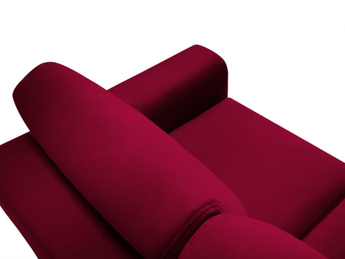 Cosmopolitan Design Slaapbank met opbergdoos Kyoto 3-zits, flueel rood - 100x235x88cm