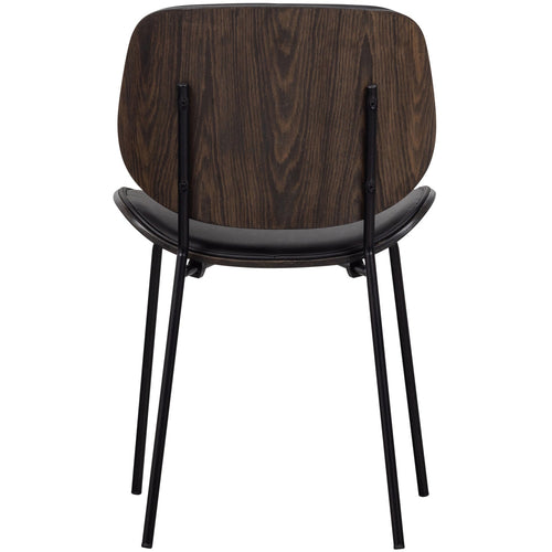 vtwonen eetkamerstoelen Classic - Hout - Zwart/Walnoot - Set van 6 - vtwonen shop