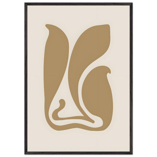 Artfulprints Poster met Lijst Matisse – Abstract stillness   - 70x100 cm - Taupe