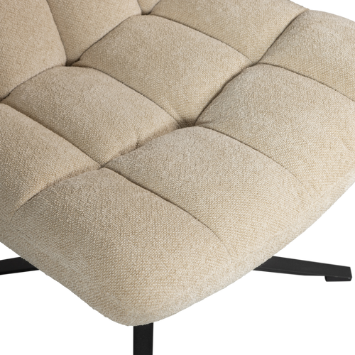 WOOOD draaibare fauteuil Job - Bouclé - Zand - 101x70x85 - vtwonen shop