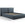 Cosmopolitan Design Opbergbed met dubbel hoofdbord Arendal 140x200cm, structurele stof, blauw - 228x194x97.5cm