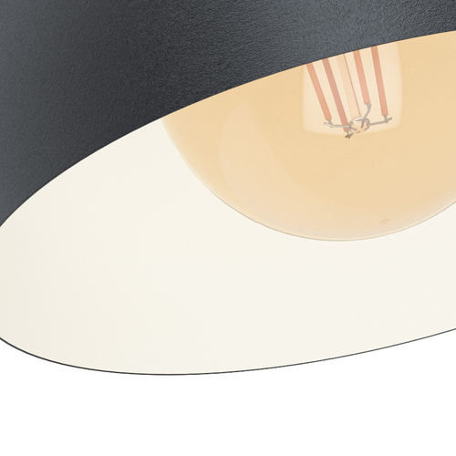 EGLO wandlamp Lubenham - 1 lichts - e27 - zwart, bruin - vtwonen shop