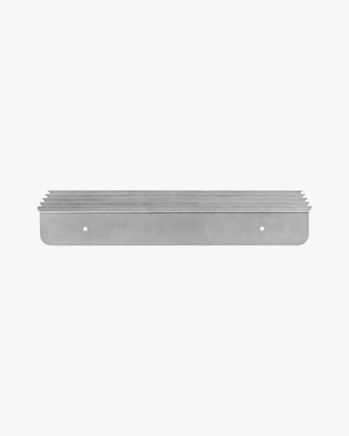 noo.ma Olbi Shelf displayplank - gepolijst roestvrij staal, golvende wandaccent