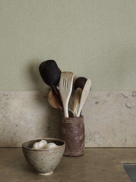 Borastapeter behang effen groen - 53 cm x 10.05 m - 660474 - vtwonen shop