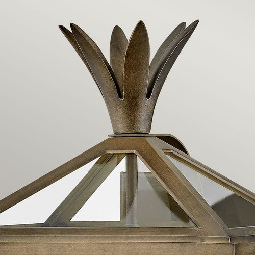 2-flammige mittelgroße Außenwandlaterne, brünierte Bronze, IP44
