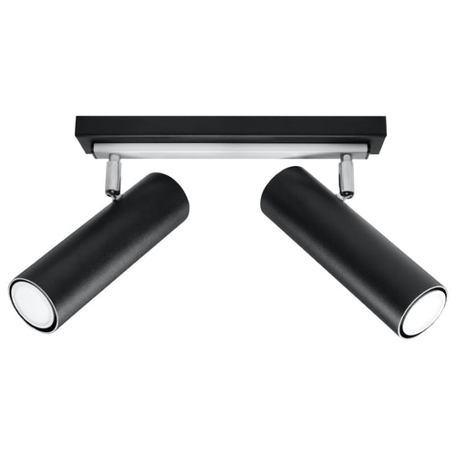 Sollux Lighting Plafondlamp DIREZIONE 2 zwart - 30x6x20cm