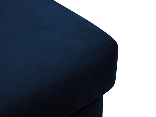 Cosmopolitan Design Poef Kyoto flueel, koningsblauw - 70x70x45cm