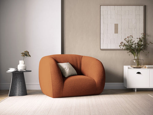 Cosmopolitan Design Fauteuil Essen boucle, bruin - 95x130x86cm