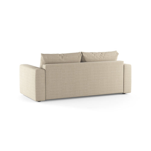Cosmopolitan Design - Converteerbare bank Grena 3-zits, structurele stof beige - 100x205x90cm