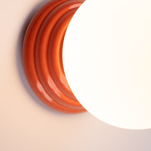 Sollux Lighting Wandlamp ZORI perzik IP44 - 12x16x12cm