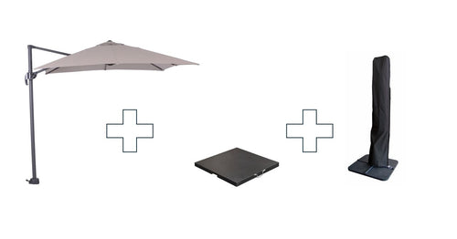 Zweefparasol Hawaii S - met voet en hoes - Zand - 250 x 250 cm - vtwonen shop