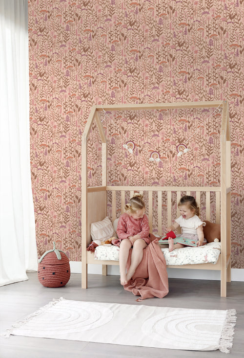 ESTAhome behang veldbloemen oudroze - 50 x 900 cm - 131547 - vtwonen shop