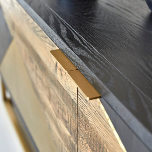 Tikamoon Eiken tv-meubel 240 cm - Zwart - vtwonen shop